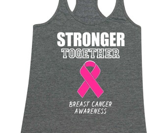 Stronger Together Pink Ribbon Breast Cancer Awareness - Women's Tank Top