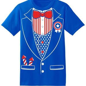 ELEPHIELD - 4th of July USA Patriotic Tuxedo - Men&#39;s T-shirt