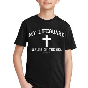 My Lifeguard Walks On The Sea Christian - Youth T-shirt