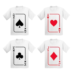 Jeu de cartes T-SHIRT JEUNESSE | Drôle Halloween Groupe Équipe Costume Concours Amis Party Events Poker Fans Jeux de cartes