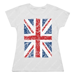Distressed Union Jack Flag - Ladies&#39; T-shirt