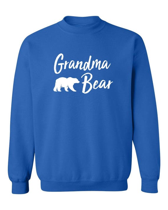 Grandma Bear White Crewneck Sweatshirt
