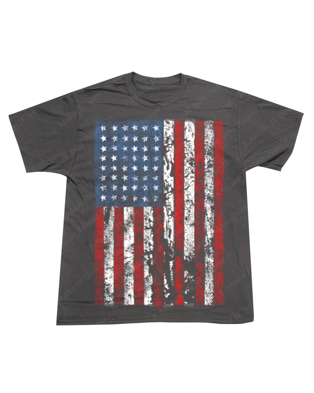 Men's Distressed American Flag Graphic T-Shirt main image 1