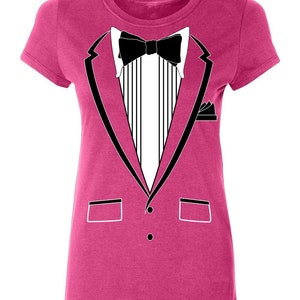 Tuxedo (Black) with Pocket Square Ceremony - Women&#39;s T-shirt