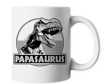 Papasaurus Funny T-Rex Dinosaur Family Novelty Ceramic Coffee Mug Gift Tea Cup PB333