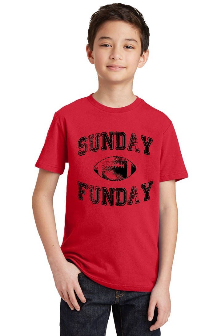 Sunday Funday Funny Football Youth T-shirt | Etsy