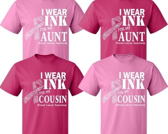 i Wear Pink for my Grandma, Mom, Wife, Daughter, Aunt, Cousin, Sister and Friend (CYBER & AZALEA PINK) - Men&#39;s T-shirt