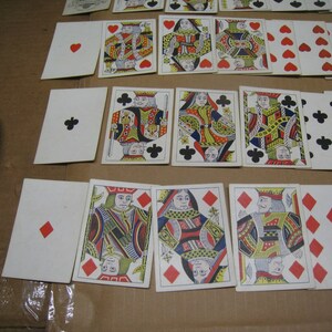 Carte da gioco da poker originali vintage/antiche della guerra civile, mazzo completo - A. Dougherty New York / senza numeri immagine 3