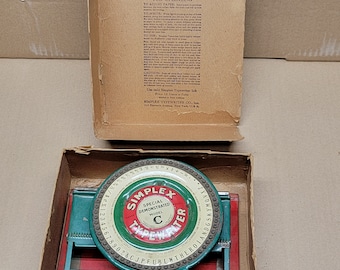 Vintage 1920's Simplex Typewriter Model C w/ Box