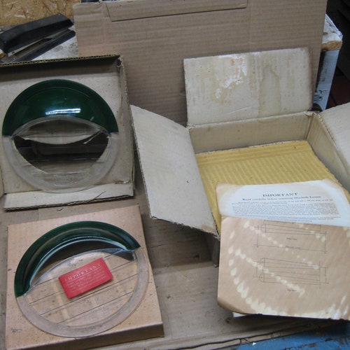 Vintage Macbeth-Evans Green Eyebrow Headlight Lens shops Set - OEM P/N 4702 Type D - 8 1/4