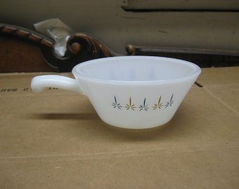 Vintage Anchor Hocking "Fire King" Portacandele Atomico Modello Zuppa / Ciotola Chili