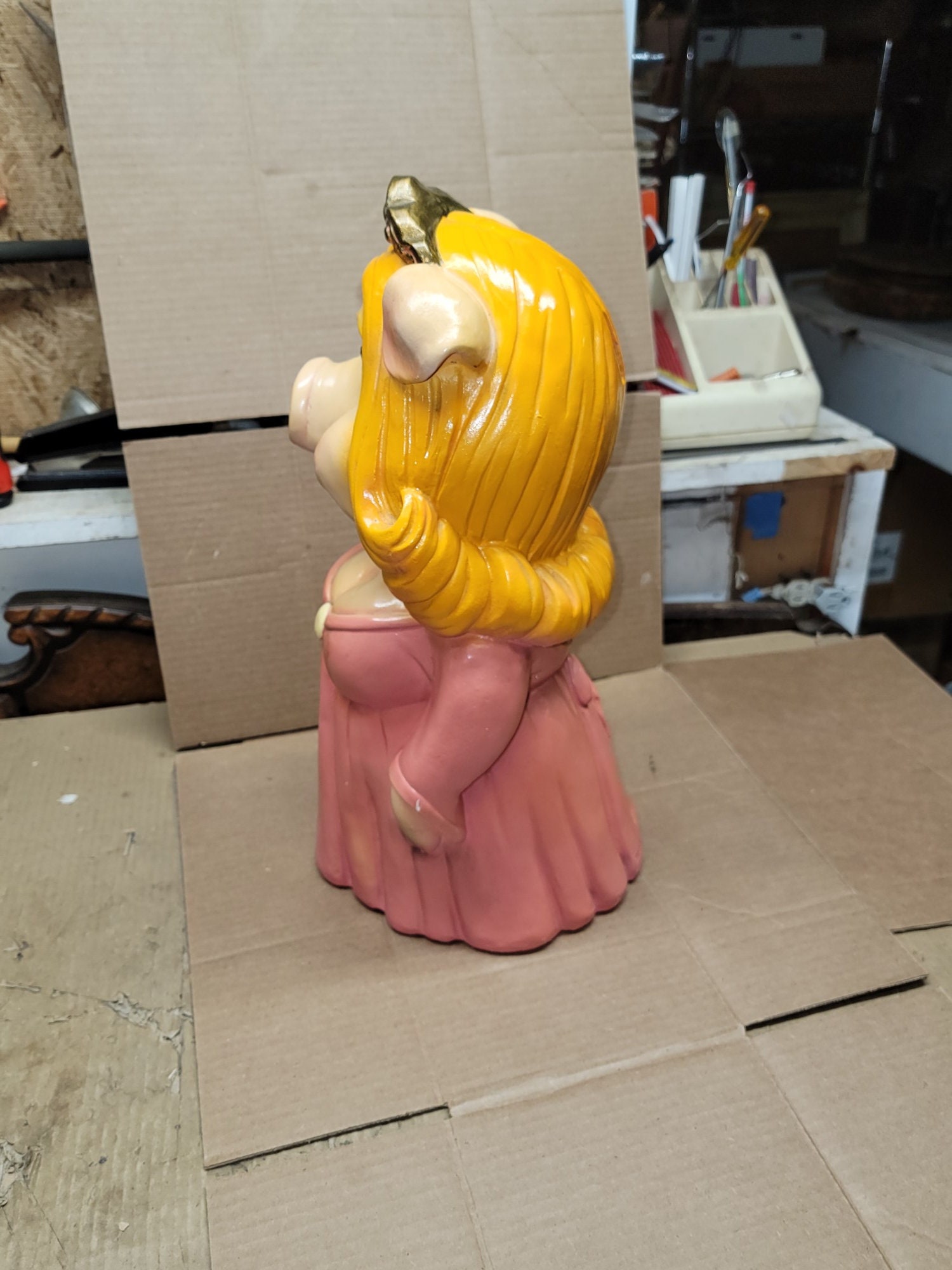 Vintage 1980 ATOZ Productions Miss Piggy Ceramic Coin Piggy