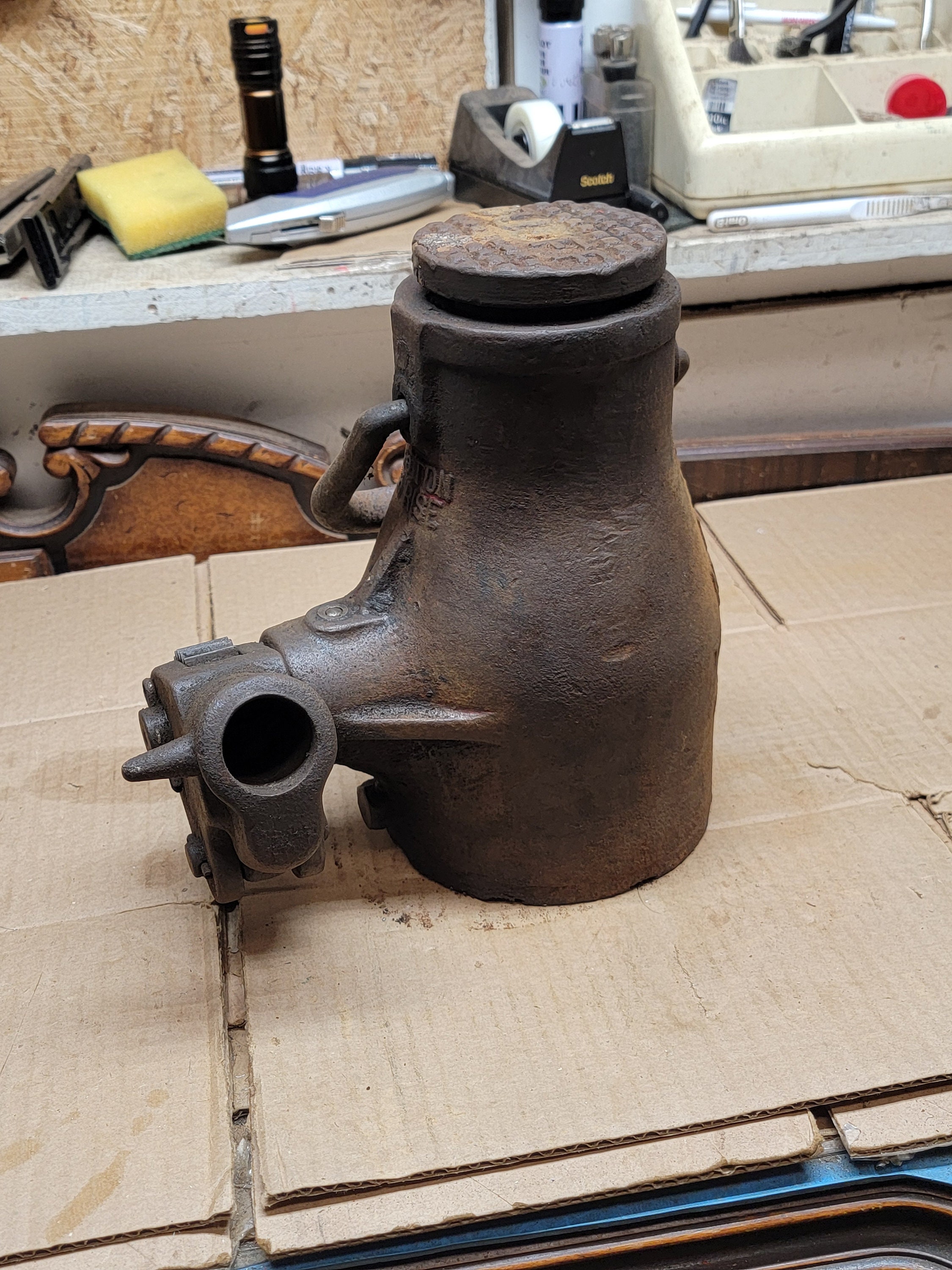 Vintage Duff Norton 3510-C Ratcheting 35 Ton Railroad Bottle Screw