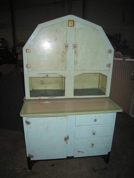 Rare 1920s Original Green Barn Top Hoosier Porcelain Kitchen Etsy