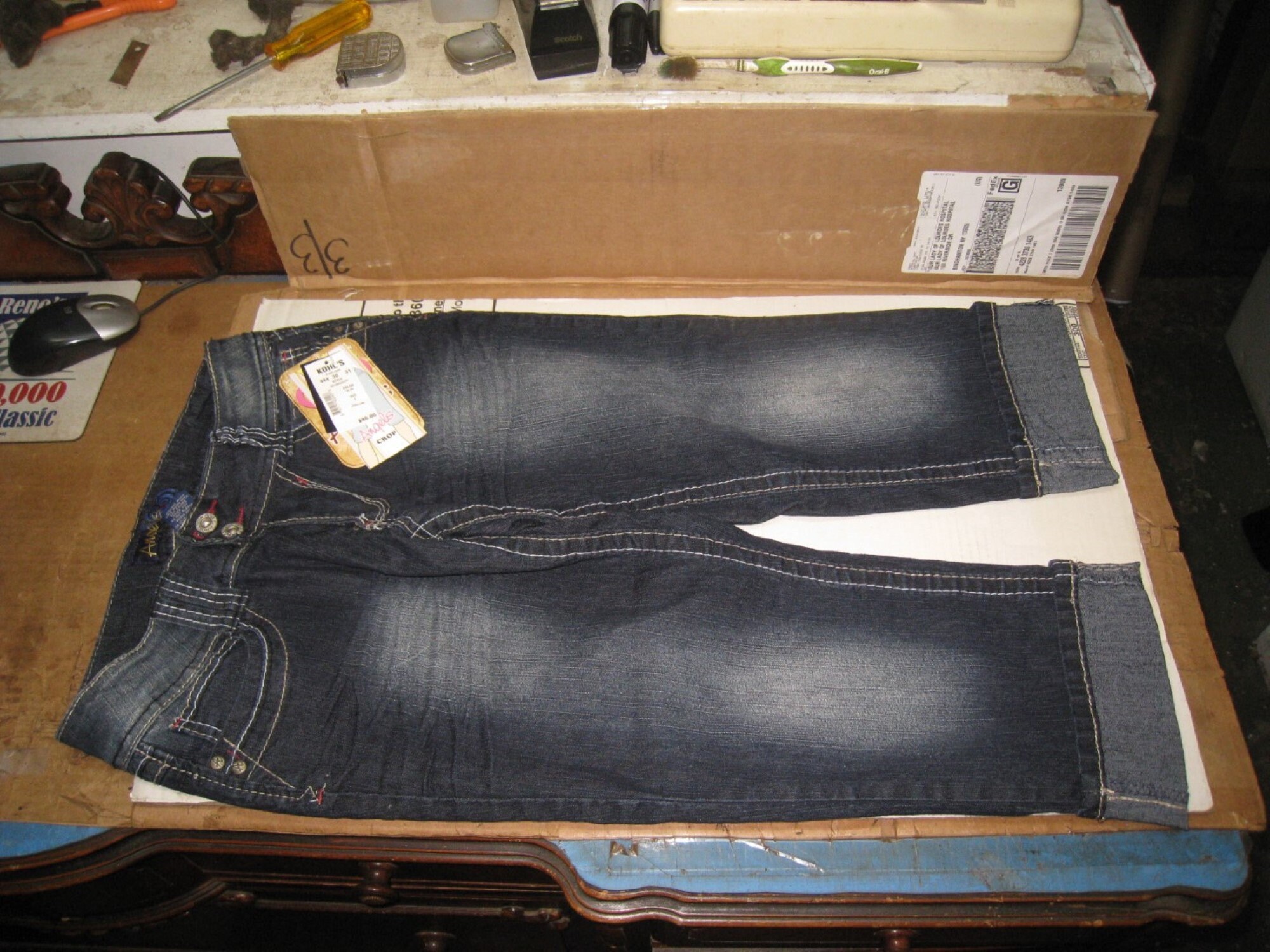 Angels so Sweet Blue Crop Jeans Juniors 