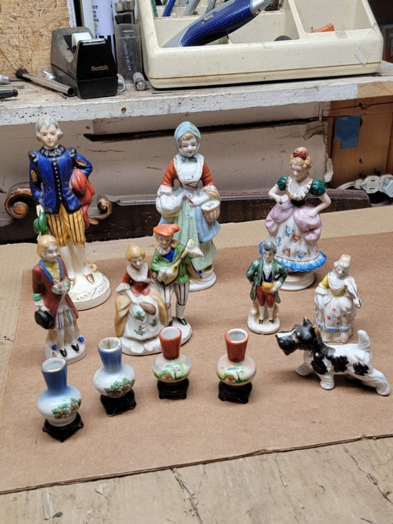 Vintage Occupied Japan Porcelain / Ceramic Curio Trinkets-knick