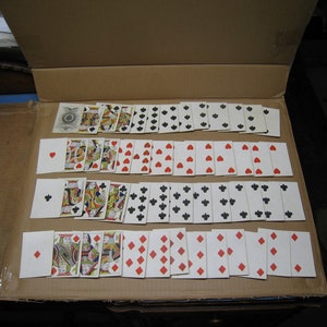 Vintage/antieke originele pokerspeelkaarten uit de burgeroorlog, compleet kaartspel - A. Dougherty New York / geen nummers