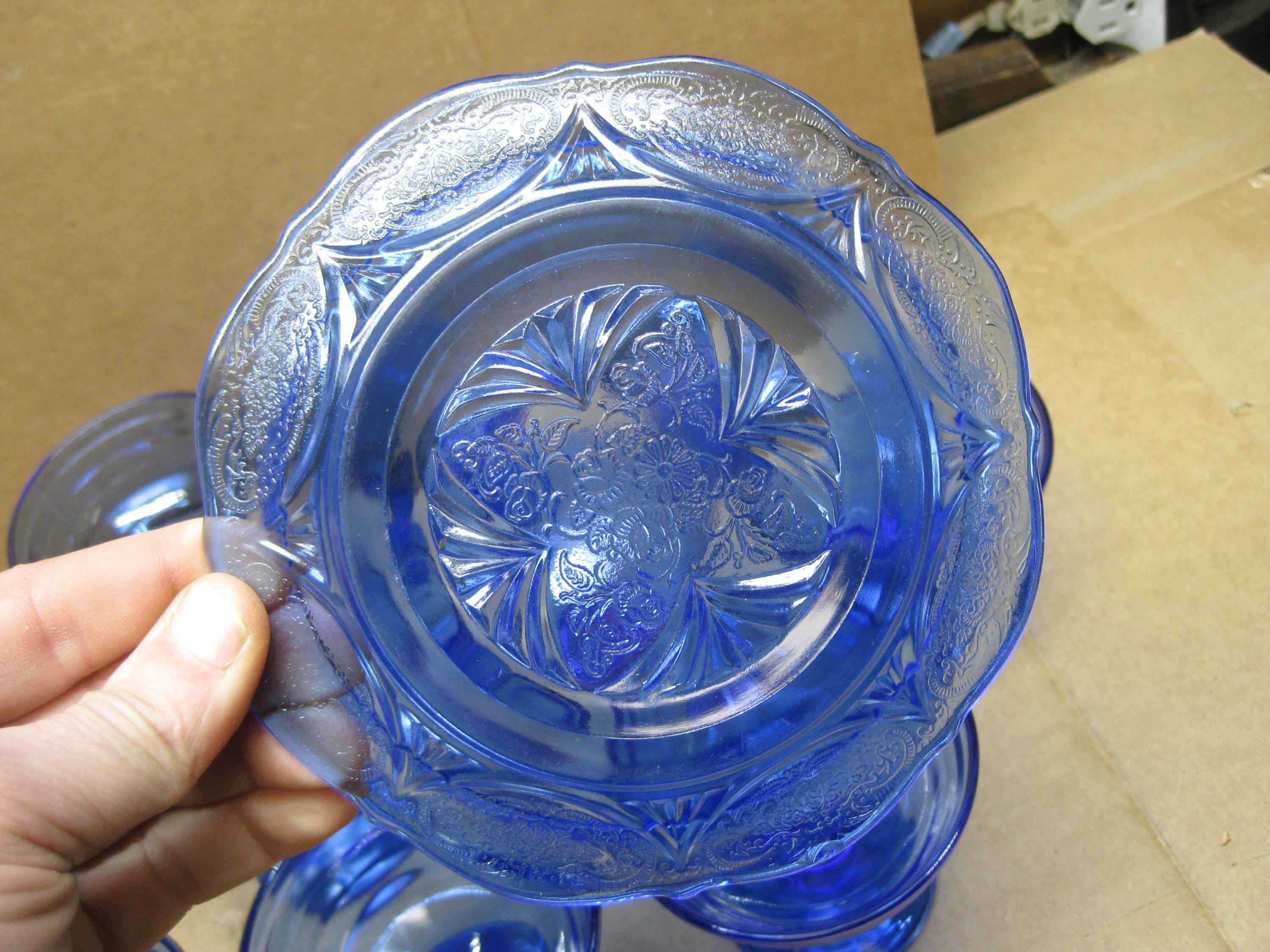 ヴィンテージ ヘーゼル アトラス コバルトブルー デザートカップ