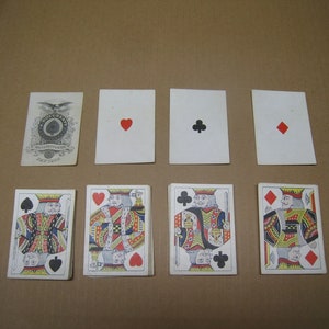 Carte da gioco da poker originali vintage/antiche della guerra civile, mazzo completo - A. Dougherty New York / senza numeri immagine 6