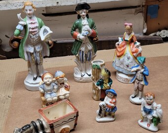 Vintage Occupied Japan Porcelain / Ceramic Curio Trinkets-knick