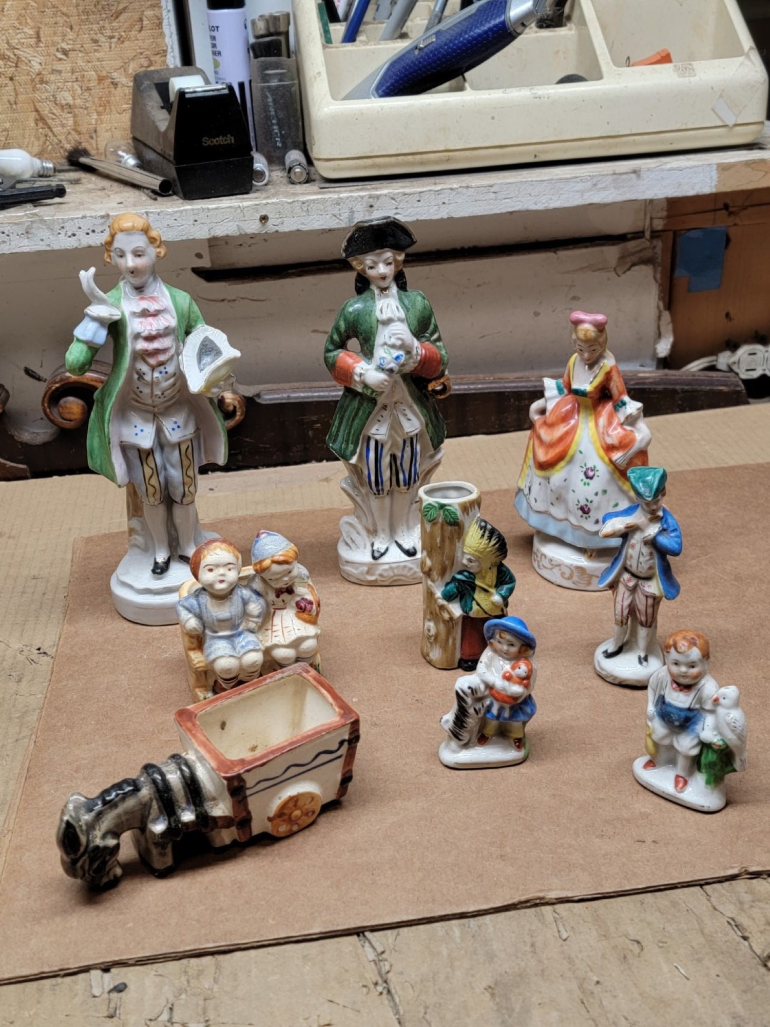 Vintage Occupied Japan Porcelain / Ceramic Curio Trinkets-knick