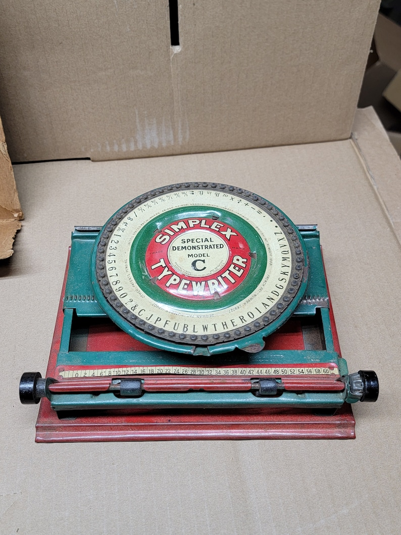 Typewriter Ruler Vintage 1920's Simplex Typewriter Model C W/ Box - Etsy