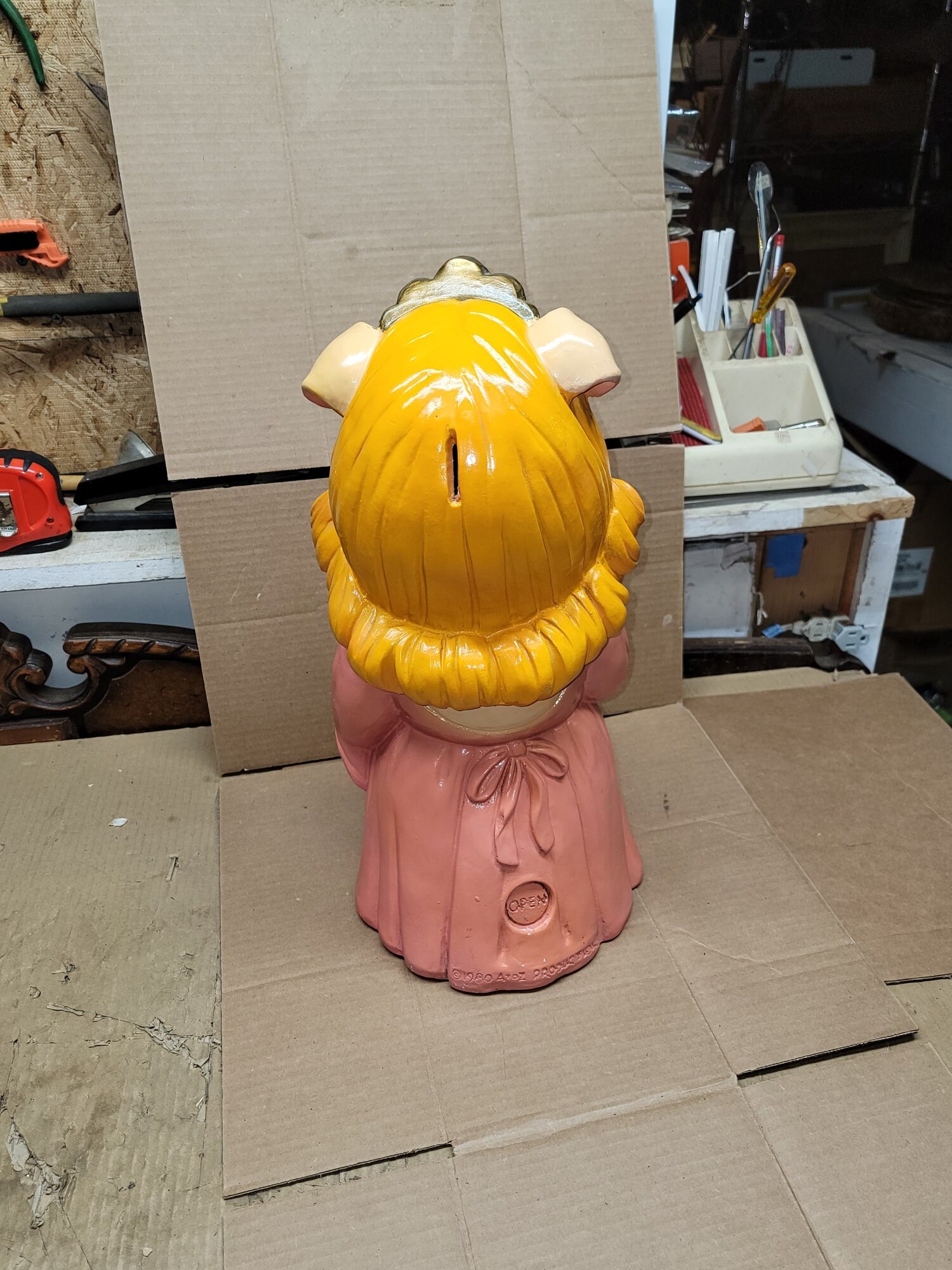 Miss Piggy Ceramic Coinbank / ミスピギー Vintage MISS PIGGY BANK - hand painted ceramic SIGMA made in