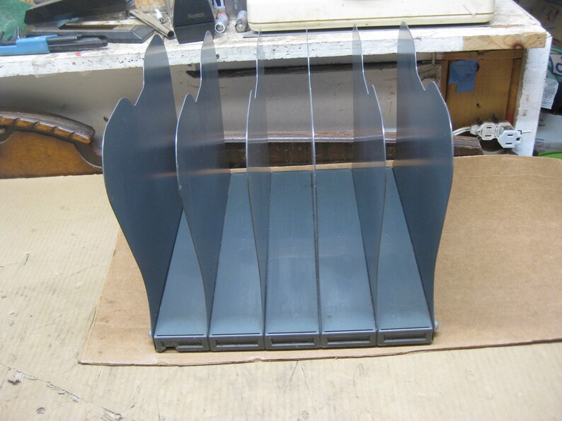 Vintage Industrial Metal File / Folder Desk Organizer 5 Etsy