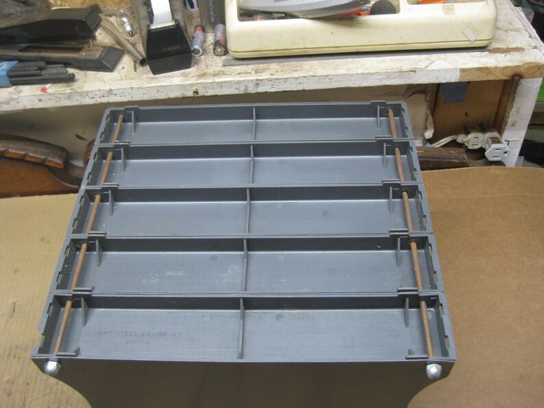 Vintage Industrial Metal File / Folder Desk Organizer 5 Etsy