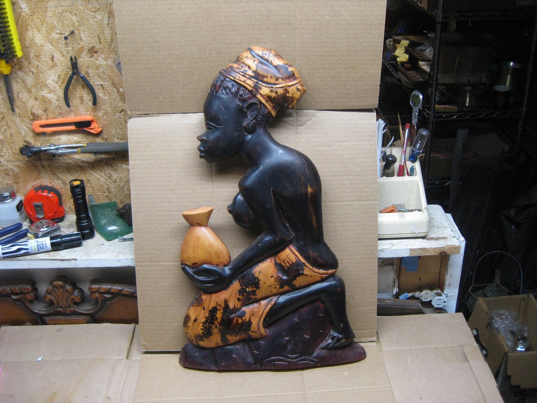 BEAU CADRE VINTAGE en Bois Sculpté à la Main Gravé Miroir Cadre Mural