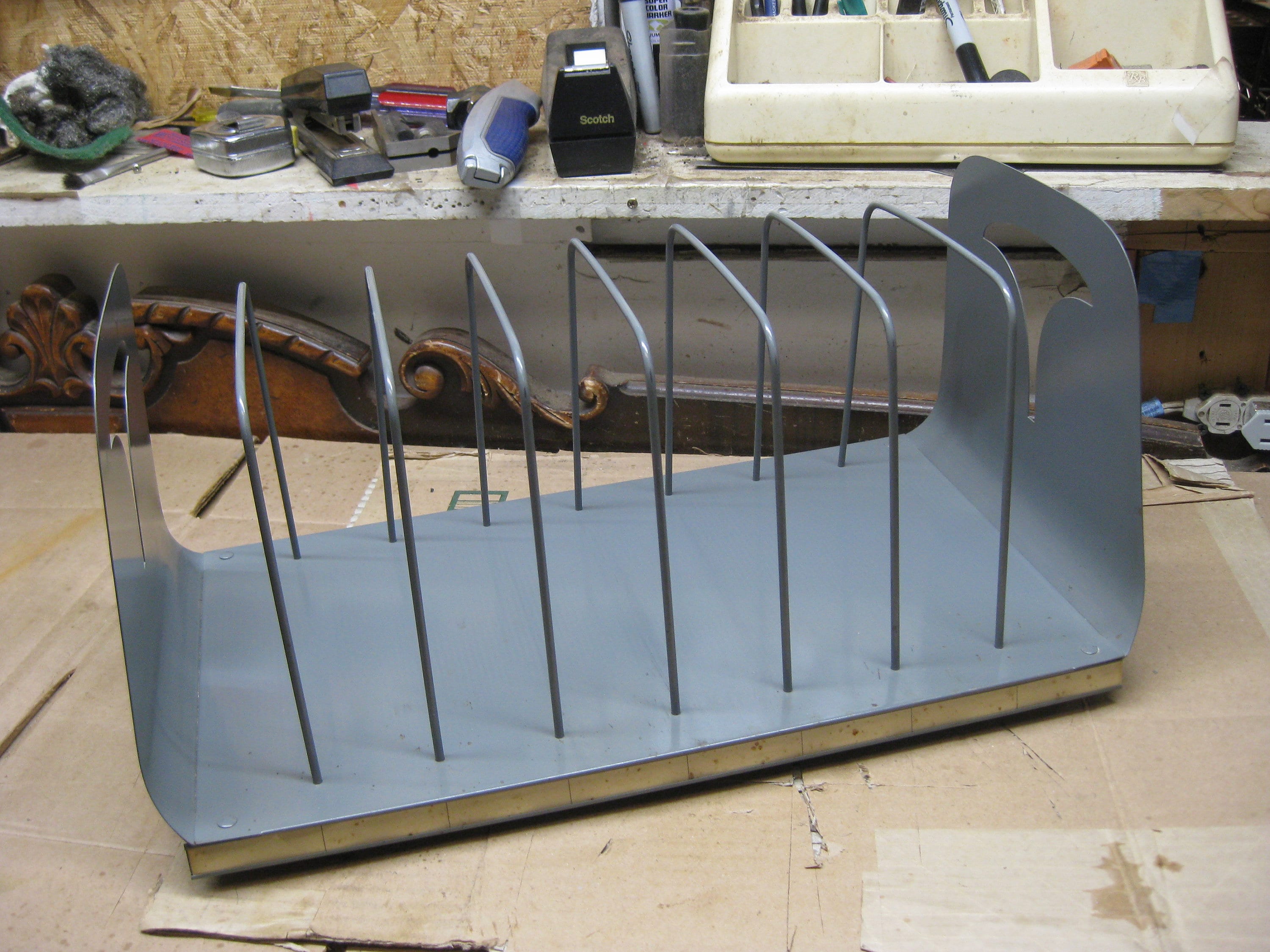 Vintage Industrial MCM Metal File Rack for Catalogs or Books Cata-rack ...