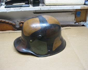 Elmetto militare tedesco d'epoca della prima guerra mondiale - 308° fanteria offensiva Mosa-Argonne
