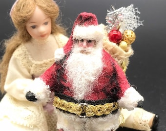 1:12 Scale Santa Snack Loose On A 3cm Ceramic Plate Tumdee Dolls House Christmas 