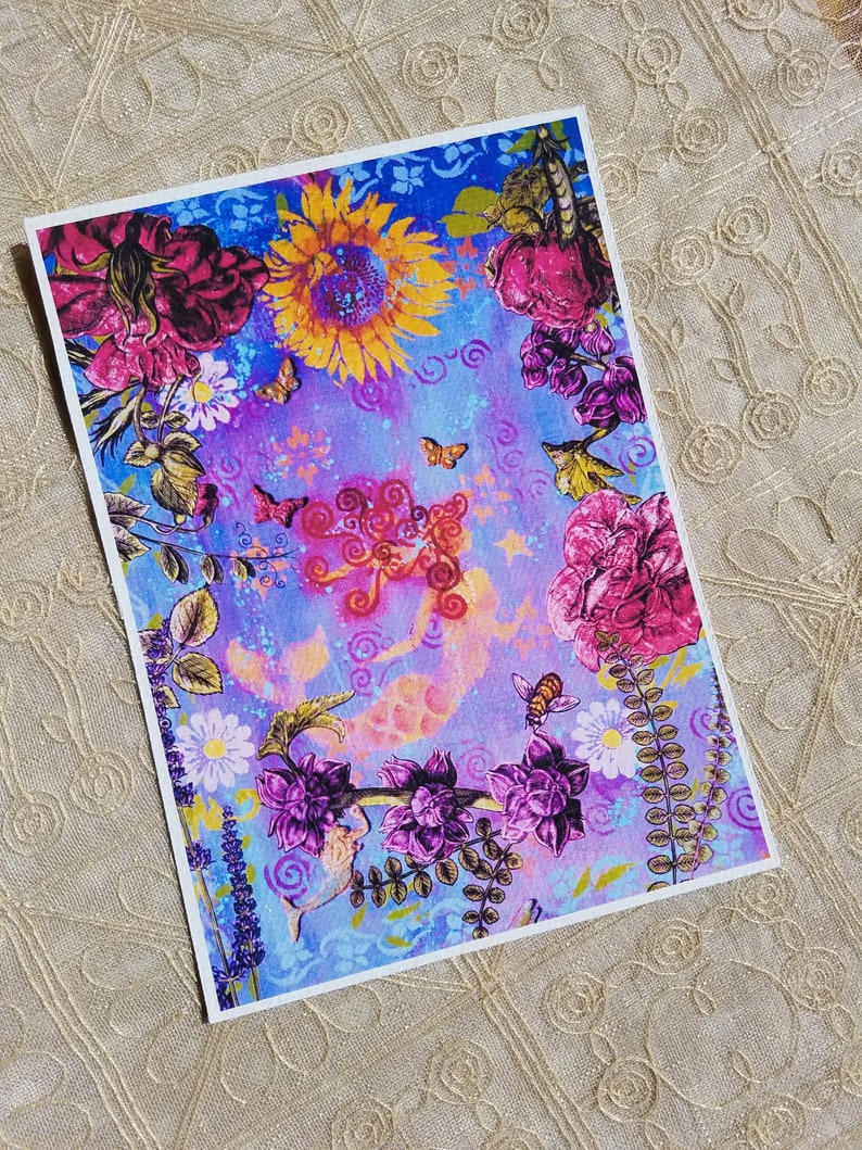 Art Print . 5 X 7 With Small White Border Printed on White Etsy