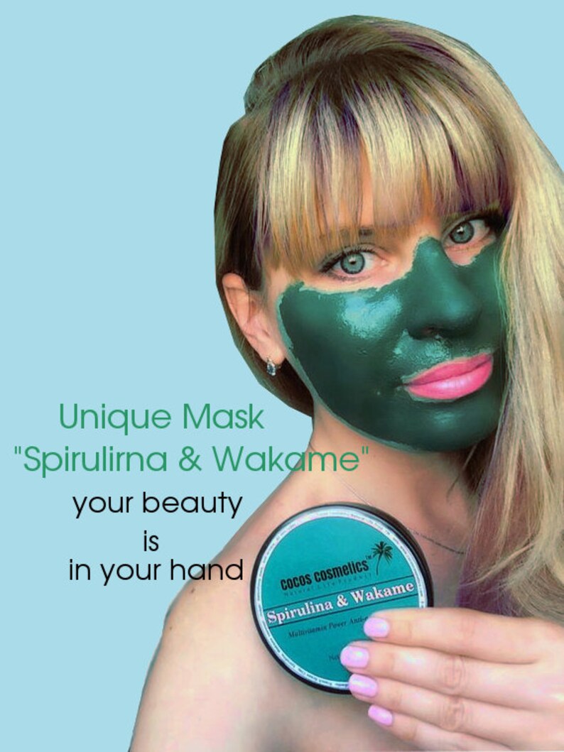Spirulina Green Facial Mask Antioxidant Clay Mask Anti Aging Clay Face Mask Acne Treatment