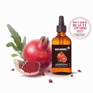 Vegan Pomegranate seed face oil | Facial oil | Face oil | Organic unrefined pomegranate seed oil | Anti wrinkle oil | Anti-aging oil 50 ml