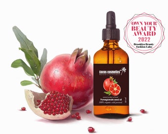 Vegan Pomegranate seed face oil | Facial oil | Face oil | Organic unrefined pomegranate seed oil | Anti wrinkle oil | Anti-aging oil 50 ml