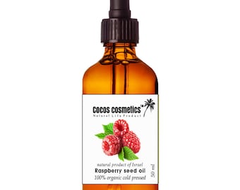 Red Raspberry seed facial oil 50 ml | Vegan Face oil | Pure unrefined cold pressed raspberry seed oil | anti-aging oil | Natural skin care