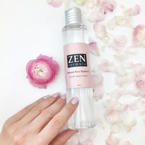 Rosenwasser Gesichtswasser | Bio Gesichtswasser | Akne Gesichtsmaske | Rosen Gesichtswasser | Rosenwassernebel für Gesicht | Bio Blütenwasser von Zen Formula