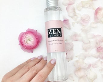 Rose Water Toner | Organic Face Toner | Acne Toner | Rose Facial Toner | Rose Water Mist For Face | Organic Floral Water by Zen Formula