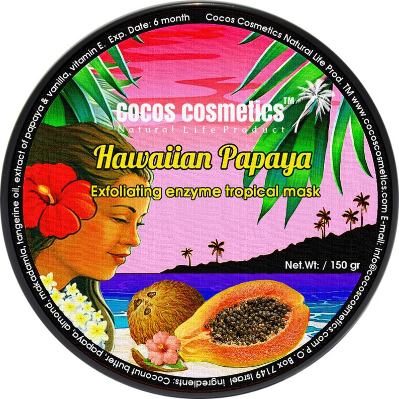 Papaya Enzyme Exfoliating Tropical Face Mask Face Mask Etsy