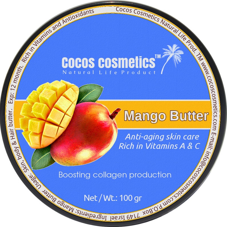 Mango Body Butter Mango Butter for Hair Organic Body Butter Facial Oil
