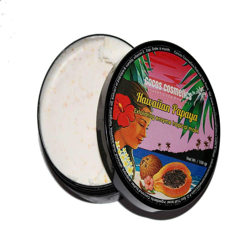 Papaya Enzyme Exfoliating Tropical Face Mask Vegan Face Mask Etsy
