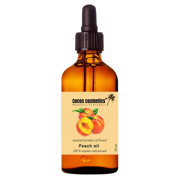 Organic Peach Kernel Oil 50 ml | Organic Face Oil | Face oil | Natural Peach Body Oil | Eyelashes Oil  For Eyebrow Growth | Vegan face oil