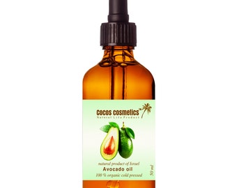 Organic Avocado Facial Oil 50 ml | Natural Organic Face Oil | Facial hydrating Moisturizers Oil | Vegan skin care oil | Anti-wrinkles oil