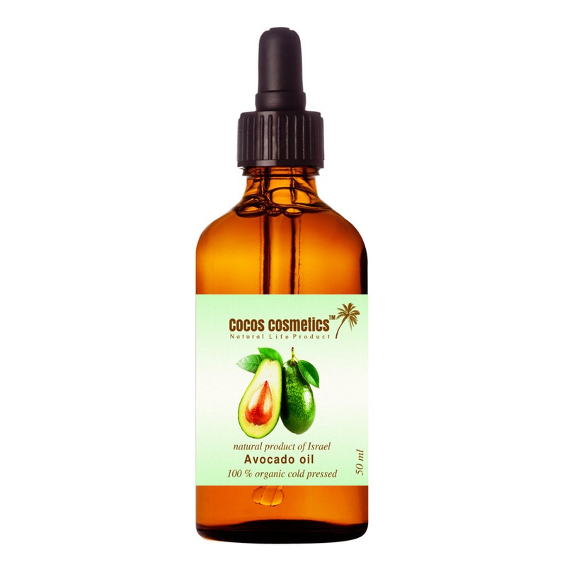 Organic Avocado Facial Oil 50 ml Natural Organic Face Oil Facial hydrating Moisturizers Oil Vegan skin care oil Anti-wrinkles oil image 1