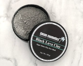 Black Lava Charcoal Facial Clay Mask | Acne Treatment face mask | Vegan Black Head Clay Mask | Acne Fighting face mask | Detox clay mask