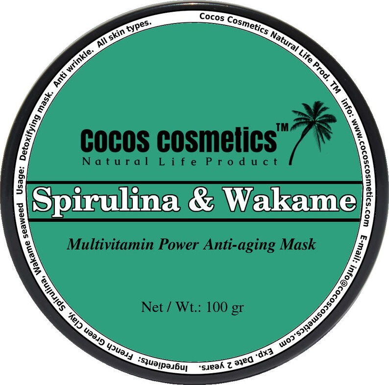Spirulina Green Facial Mask Antioxidant Clay Mask Anti Aging Clay Face