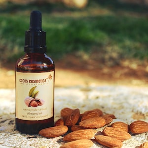 Pure almond Vegan facial oil 100 ml | Face oil |  Unrefined organic sweet almond oil | Skincare and Massage | Baby care oil | Organic oil