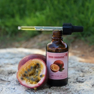 Vegan Maracuja Passion Fruit Seed Oil | Maracuja facial oil | 100% Pure Organic Cold Pressed Unrefined 2 oz | Oil face oil natural vegan oil